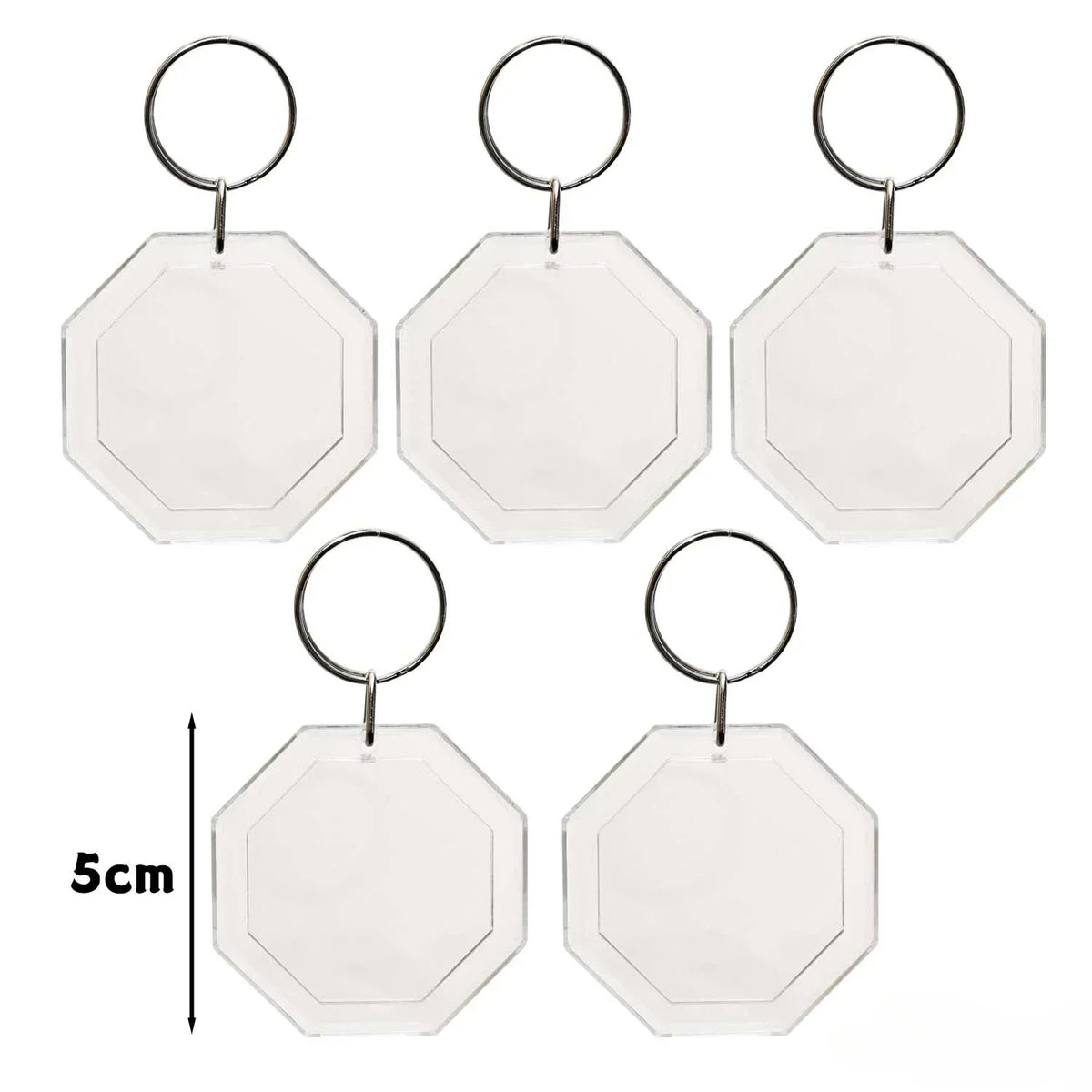5/30Pcs Blank Photo Frame Keychains Transparent Acrylic Insert Photo Split Key Pendant DIY Key Holder Couple Anniversary Gifts