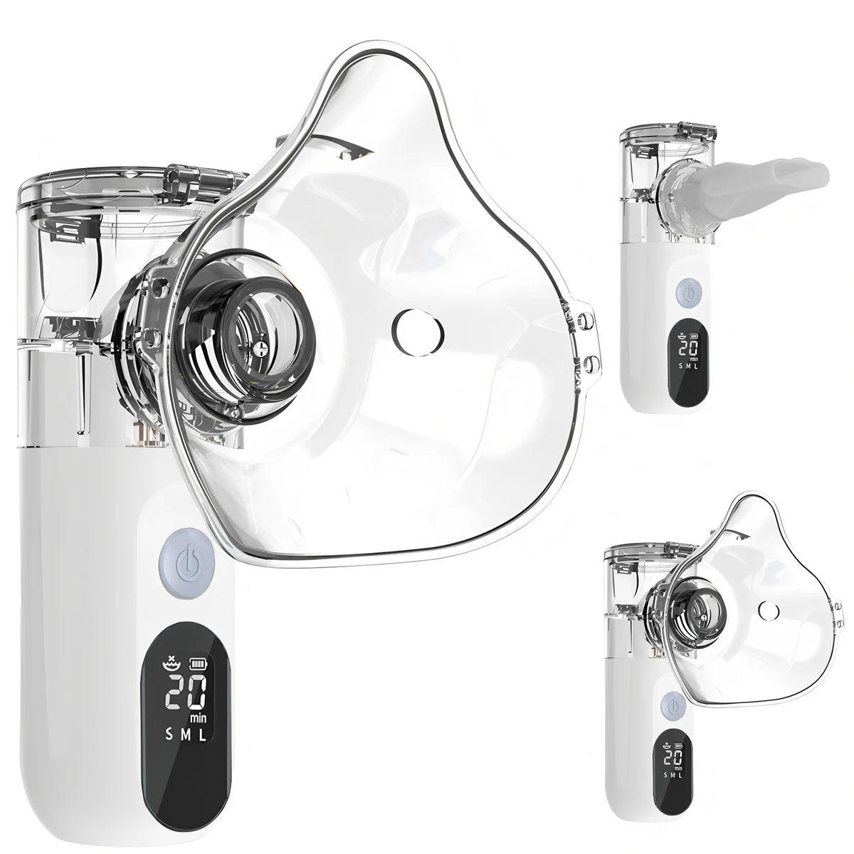 Fireurus Rechargeable Nebulizer Adjustable LED Display Medical Silent Ultrasonic Inhaler Mobile Steam Device Adult Child Medical