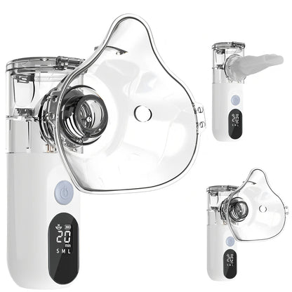 Fireurus Rechargeable Nebulizer Adjustable LED Display Medical Silent Ultrasonic Inhaler Mobile Steam Device Adult Child Medical