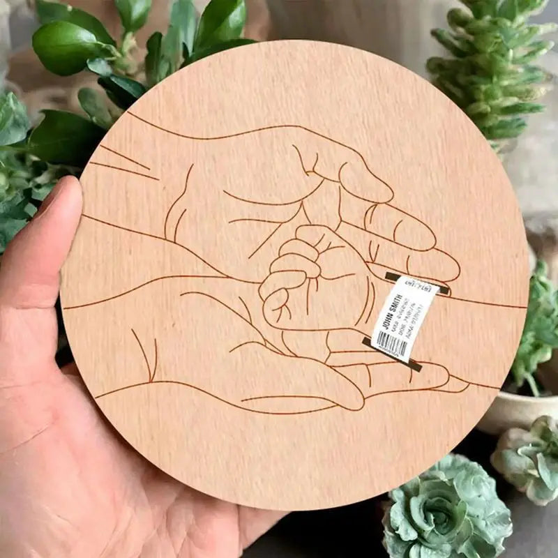 Newborn Engraved Keepsake Holder Photography Accessories  Personalized Name Baby Gift Memorial Day Gift ﻿