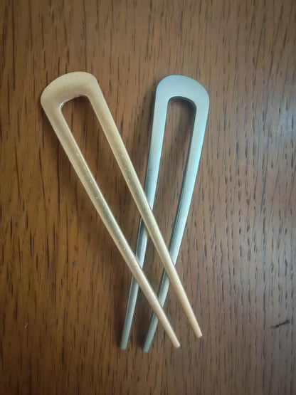 Thick U‑Shaped Metal Hair Forks, Simple Geometric Hair Pins, Hair Accessories for Women Girls