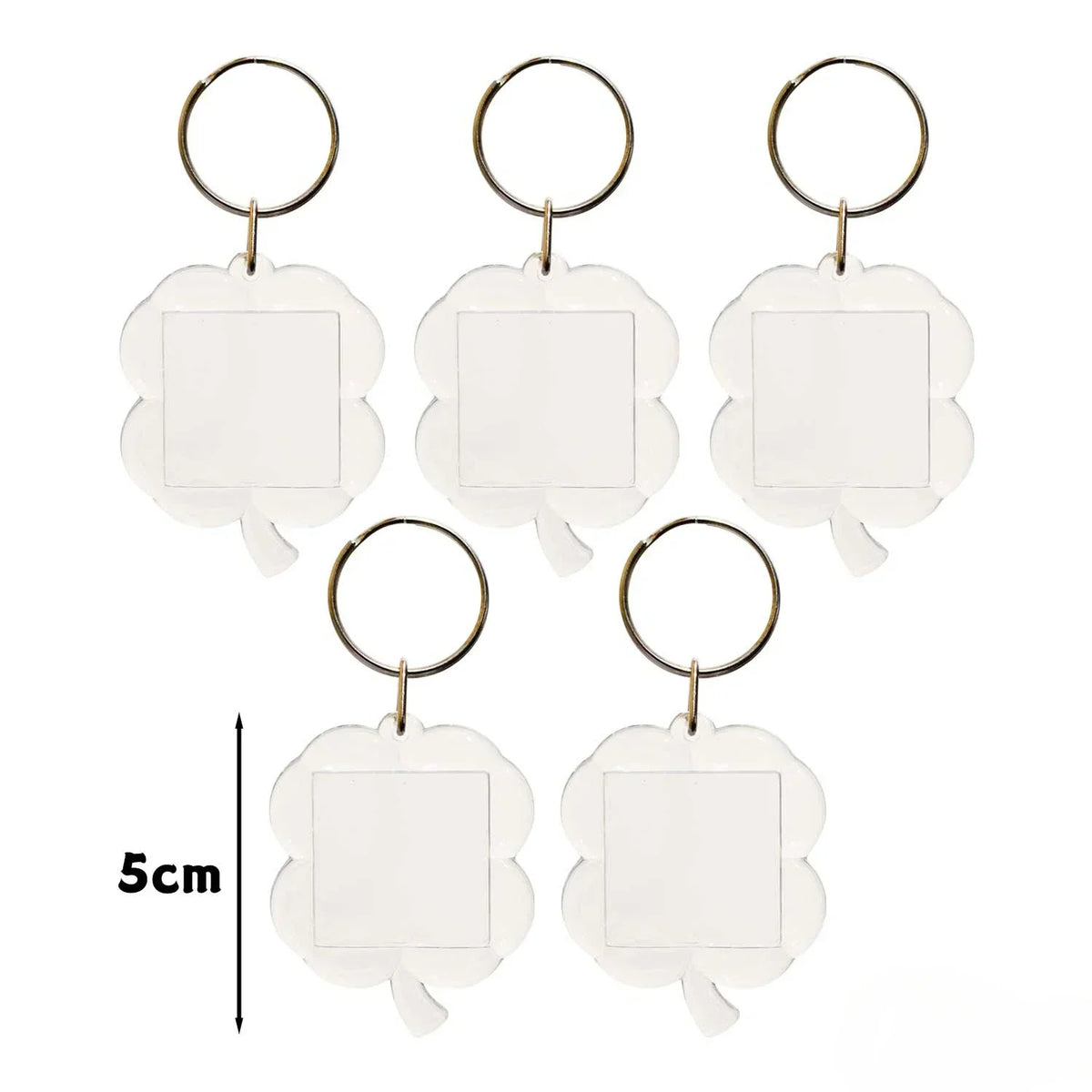 5/30Pcs Blank Photo Frame Keychains Transparent Acrylic Insert Photo Split Key Pendant DIY Key Holder Couple Anniversary Gifts
