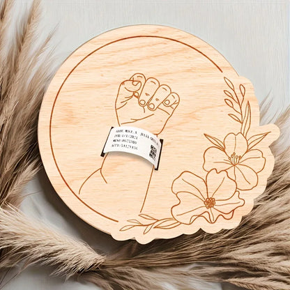 Newborn Engraved Keepsake Holder Photography Accessories  Personalized Name Baby Gift Memorial Day Gift ﻿