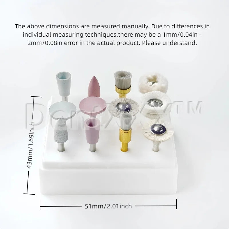 12 Pieces/Box Upgraded Silicone and Brush Grinding Head Mixed Polishing Set - Achieve High-Gloss Polishing with Polishing Paste