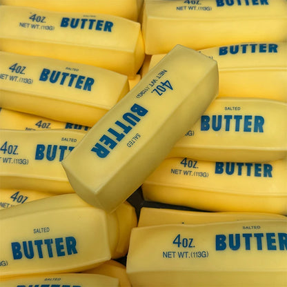 Butter Stick Squishy Stress Ball Fidget Toy Crunchy Squeeze round Blocks Anti Stress ASMR Hand Relaxation Gift for Stress Relief
