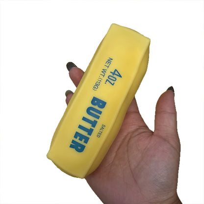 Butter Stick Squishy Stress Ball Fidget Toy Crunchy Squeeze round Blocks Anti Stress ASMR Hand Relaxation Gift for Stress Relief