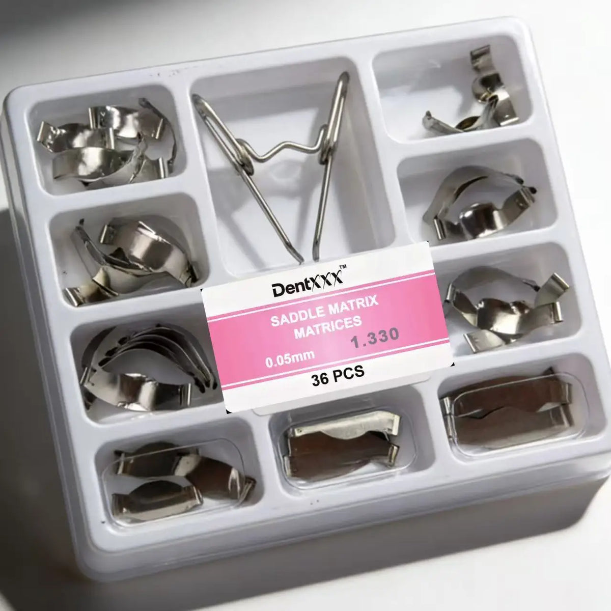 36PCS Saddle Matrix Matrices  0.05MM Sectional Forming Clips Kit No.1330