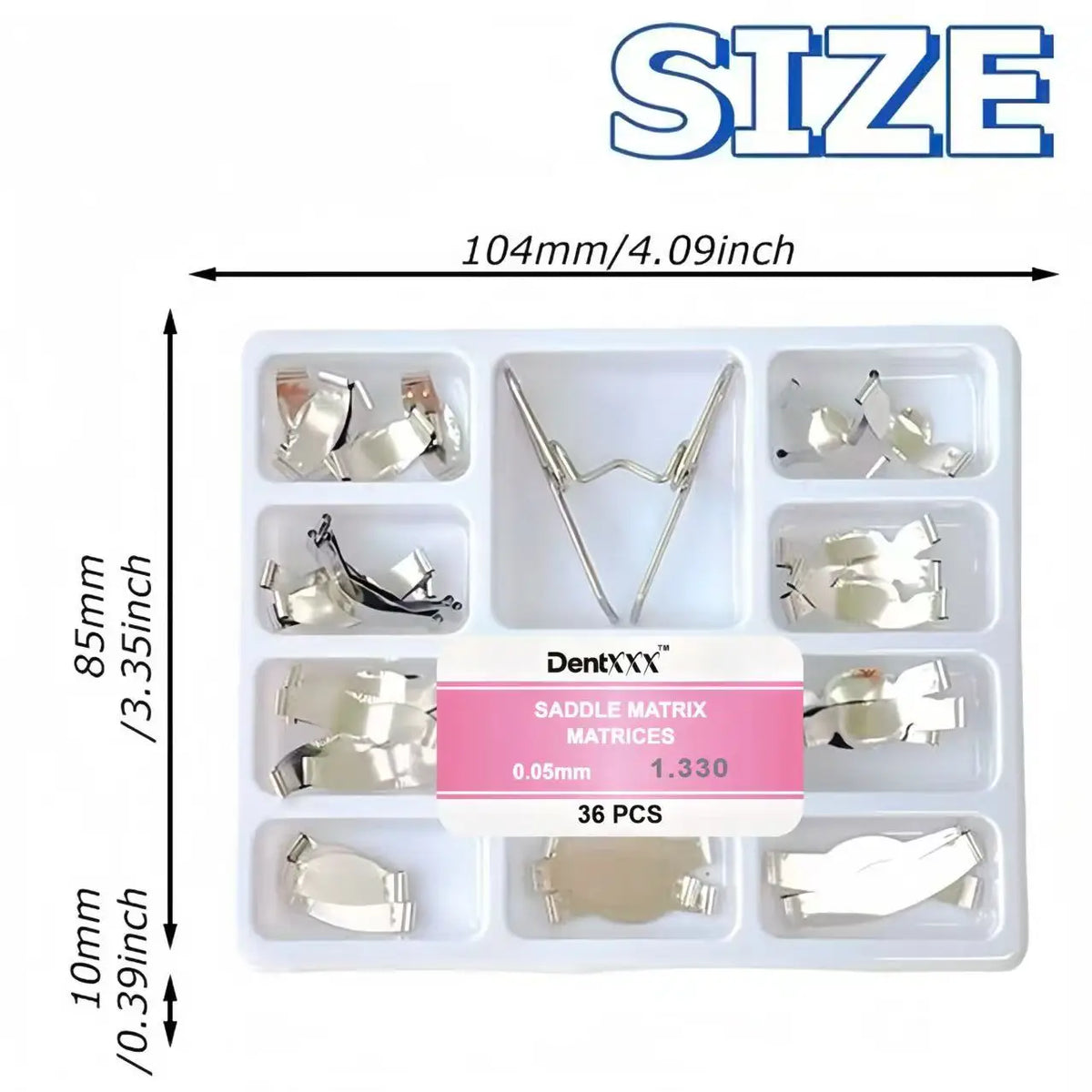 36PCS Saddle Matrix Matrices  0.05MM Sectional Forming Clips Kit No.1330