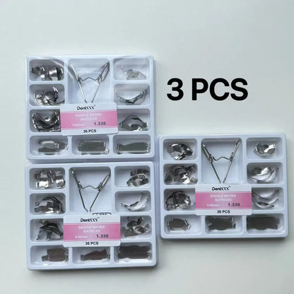 36PCS Saddle Matrix Matrices  0.05MM Sectional Forming Clips Kit No.1330