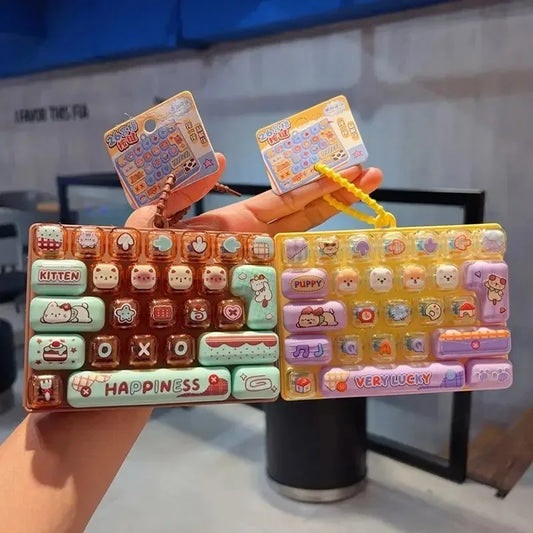 26-Key Keycap Clicker Fidget Keychain