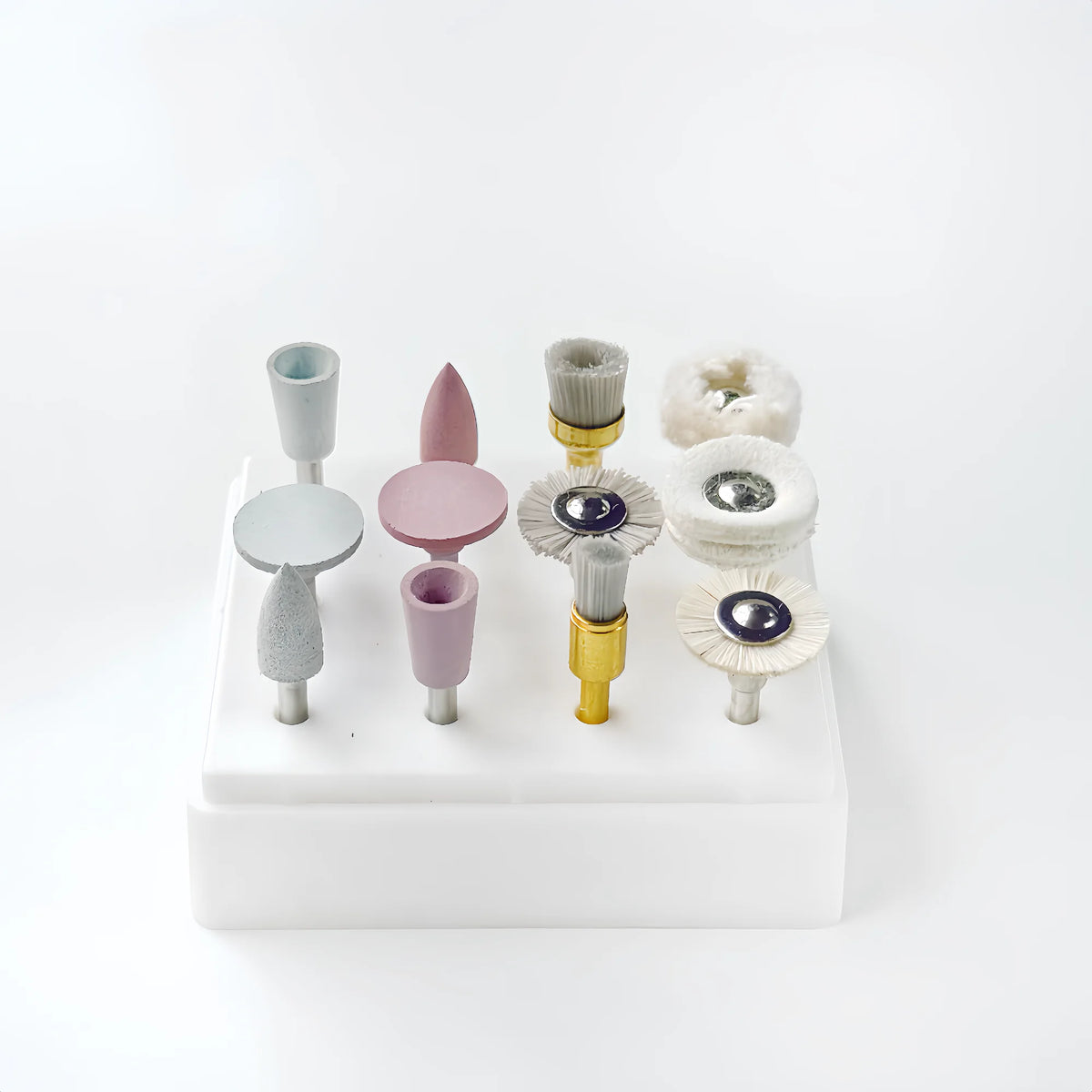 12 Pieces/Box Upgraded Silicone and Brush Grinding Head Mixed Polishing Set - Achieve High-Gloss Polishing with Polishing Paste